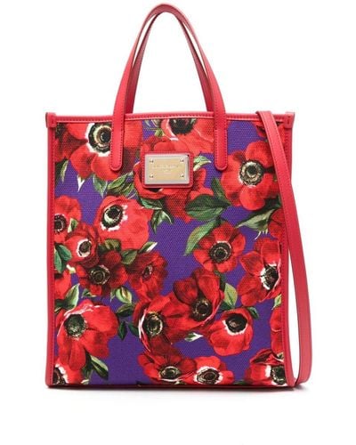 Dolce & Gabbana Large Shopper Tote Bag - Red