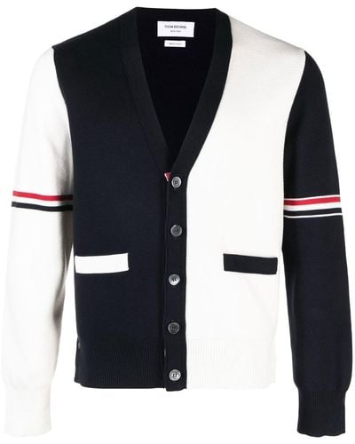 Thom Browne Vest Met Colourblocking - Zwart