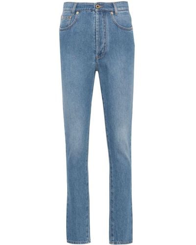 Moschino High-rise Slim-leg Jeans - Blue