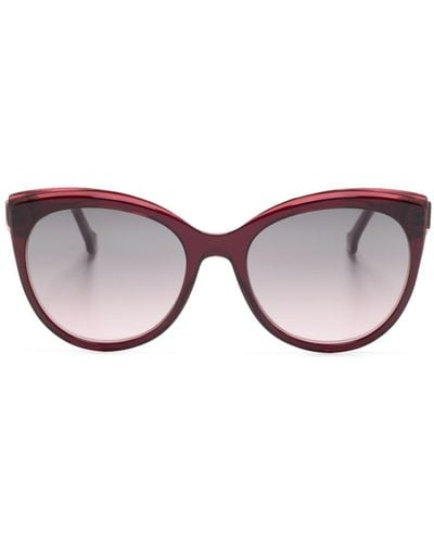 Carolina Herrera Zweifarbige Cat-Eye-Sonnenbrille - Pink