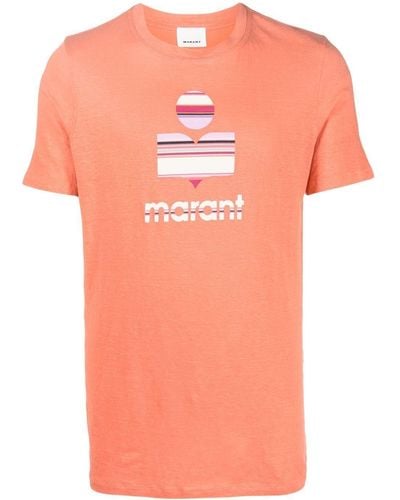Isabel Marant Logo-print Crew-neck T-shirt - Orange