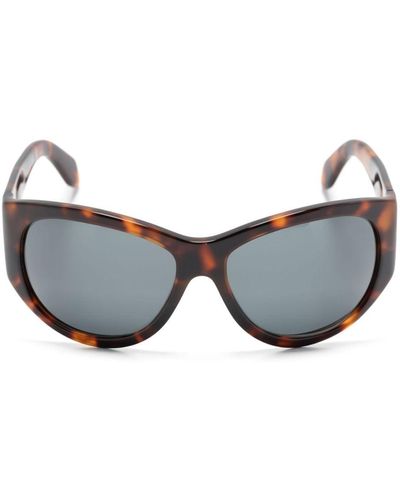 Palm Angels Cat-Eye-Sonnenbrille in Schildpattoptik - Grau