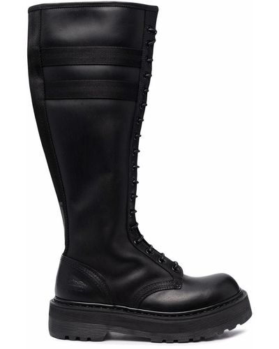 Premiata Striped Knee-high Boots - Black