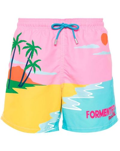 Mc2 Saint Barth Gustavia Printed Swim Shorts - Pink