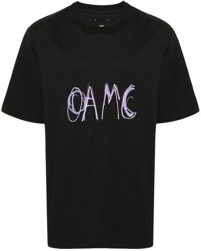 OAMC Logo-print Cotton T-shirt - Black