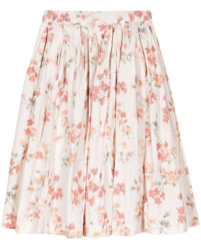 Casey Casey Double Rideau Pleated Skirt - Pink