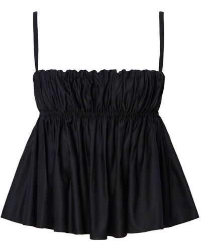 Altuzarra Momoko Peplum-hem Top - Black