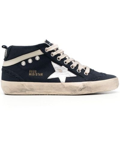 Golden Goose Mid Star Lace-up Sneakers - Blue