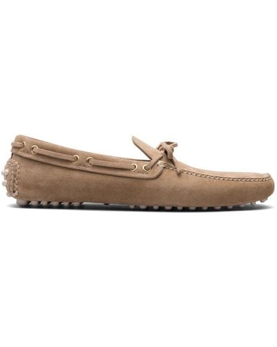 Car Shoe Lux Driving Suede Loafers - Brown
