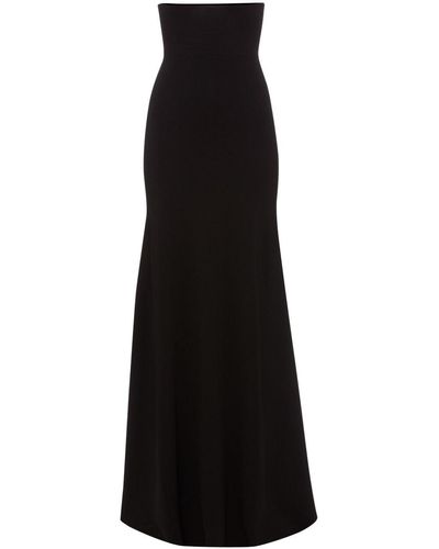 Victoria Beckham Falda larga con cintura alto - Negro