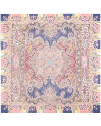 Etro Abstract-print Scarf - Pink