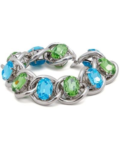 Marni Crystal-embellished Chain Bracelet - Blue