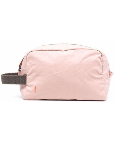 Ally Capellino Embroidered-logo Wash Bag - Pink