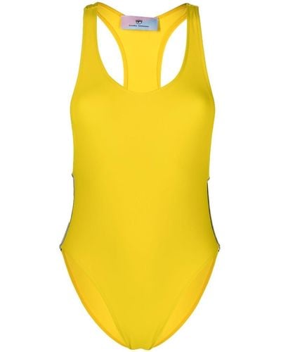 Chiara Ferragni Racer-back Swimsuit - Yellow