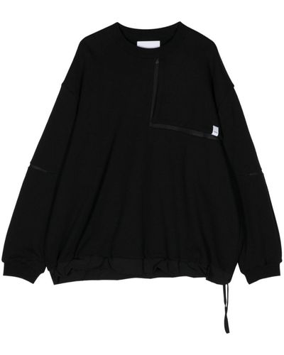 Yoshio Kubo Motion Mesh-panelled Sweatshirt - Black
