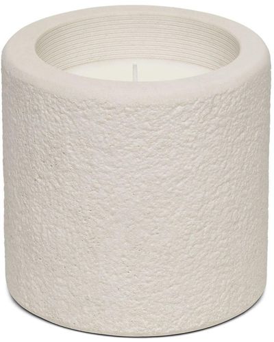 Brunello Cucinelli Textured stone scented candle (1772g) - Bianco