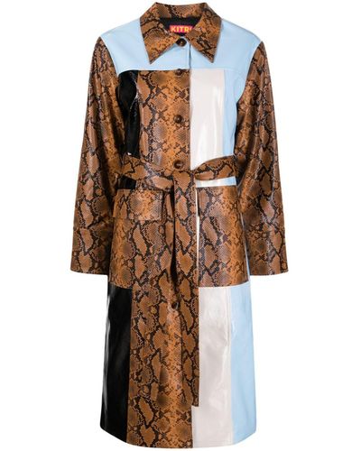 Kitri Dominique Vinyl Coat - Brown