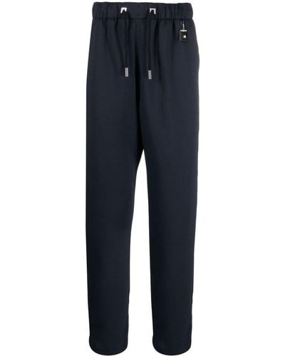 WOOYOUNGMI Keyring-attachment Tapered-leg Trousers - Blue