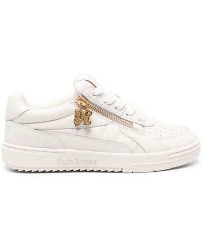 Palm Angels College Leather Sneakers - White