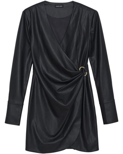 Anine Bing Mini-jurk Van Imitatieleer - Zwart