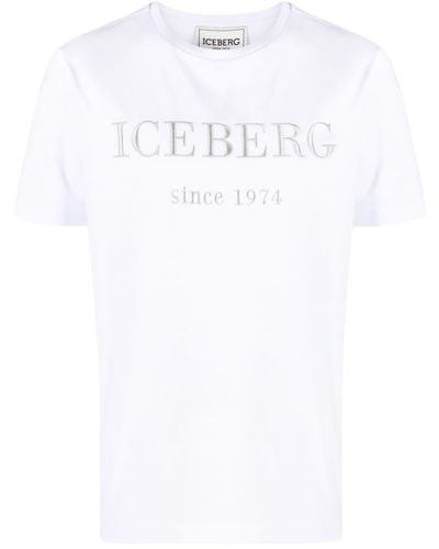 Iceberg Embroidered-logo Cotton T-shirt - White