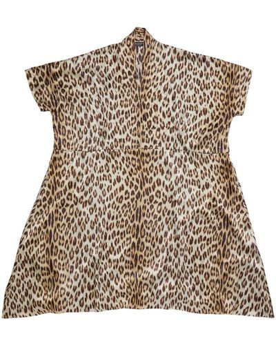 Balenciaga Leopard Oversized Dress - Brown