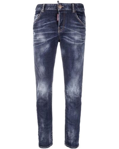 DSquared² Bleached-effect Skinny Jeans - Blauw