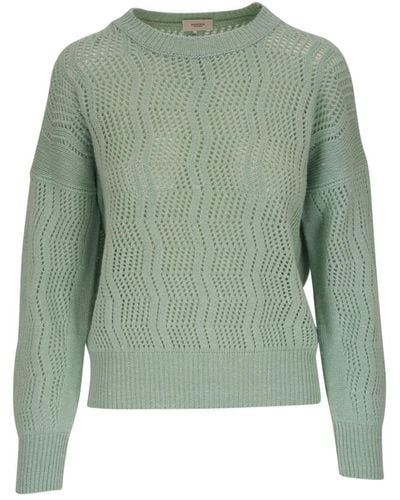 Agnona Open-knit Jumper - Green