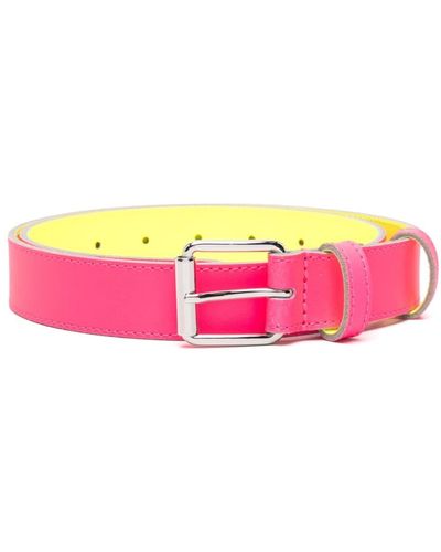 Comme des Garçons Super Fluo Leather Belt - Pink