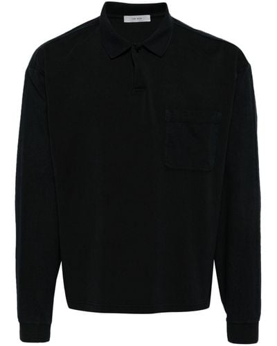 The Row Wrenley Cotton Polo Shirt - Black