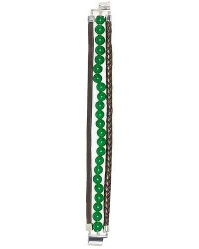 Amir Slama X Julio Okubo Armband mit Perlen - Grün