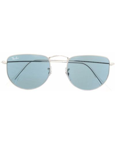 Ray-Ban Elon Sonnenbrille mit rundem Gestell - Mettallic