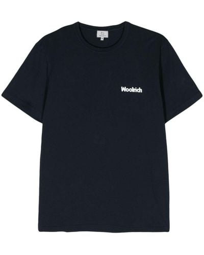 Woolrich Logo-appliqué Cotton T-shirt - Blue