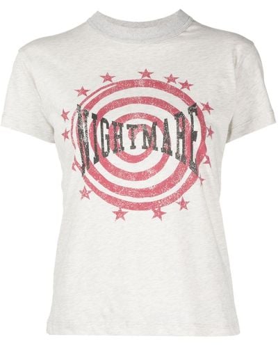 VAQUERA Nightmare Graphic-print Cotton T-shirt - Pink