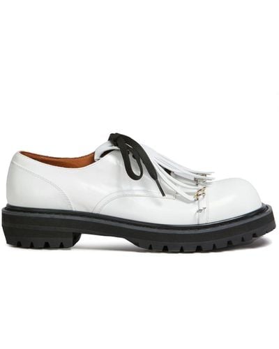 Marni Dada Leather Lace-up Shoes - White