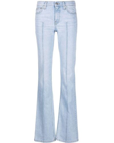 Filippa K Jeans svasati con punto smock - Blu