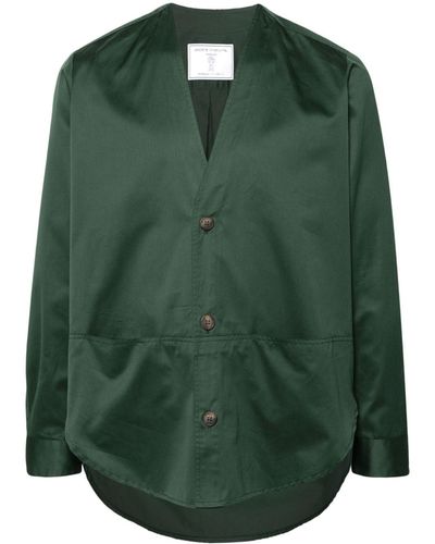 Societe Anonyme Camisa con cuello en V - Verde