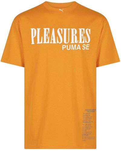 PUMA X Pleasures Typo Katoenen T-shirt - Oranje