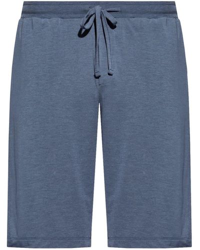 Hanro Shorts mit Kordelzug - Blau