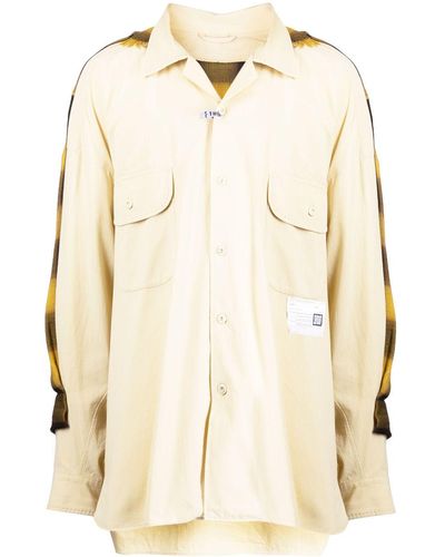 Maison Mihara Yasuhiro Back Covered Cotton Shirt - Natural