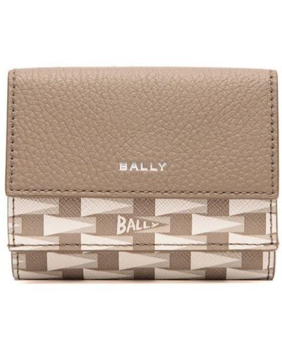 Bally Logo-print Leather Wallet - Natural