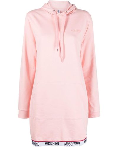 Moschino Hoodie à logo imprimé - Rose