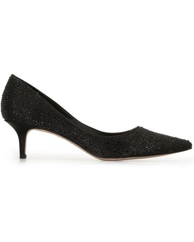 Badgley Mischka Frenchie Crystal-embellished Court Shoes - Black