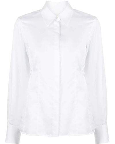 Helmut Lang Slash Silk Shirt - White