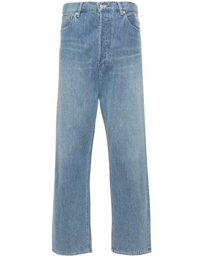 AURALEE Straight-leg Cotton Jeans - Blue