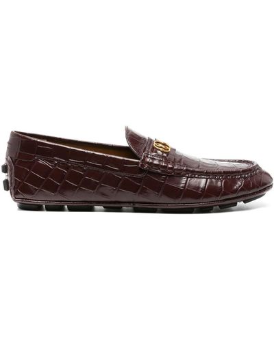 Bally Keeper Embossed-crocodile Leather Loafers - Brown