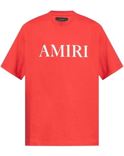 Amiri Logo-print Cotton T-shirt - Red