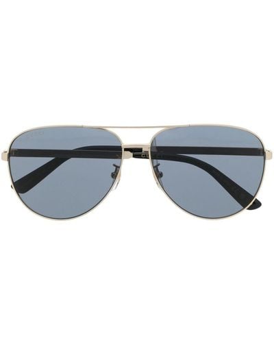 Gucci Pilot-frame Sunglasses - Blue