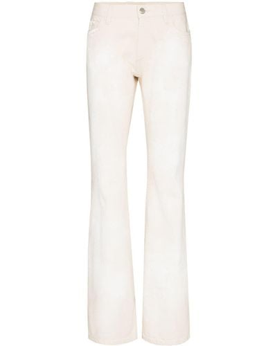 Marni Paint-effect Bootcut Jeans - White