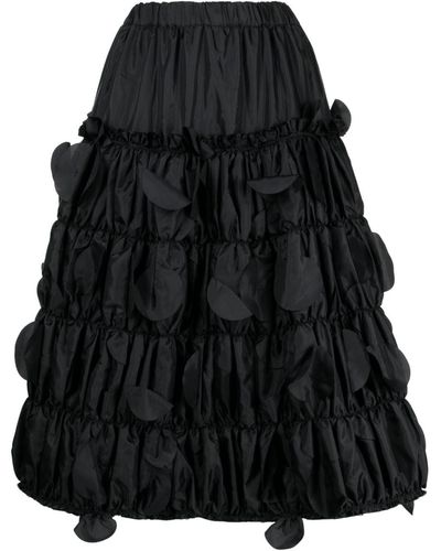 Comme des Garçons Ruffle-detailing Full Skirt - Black